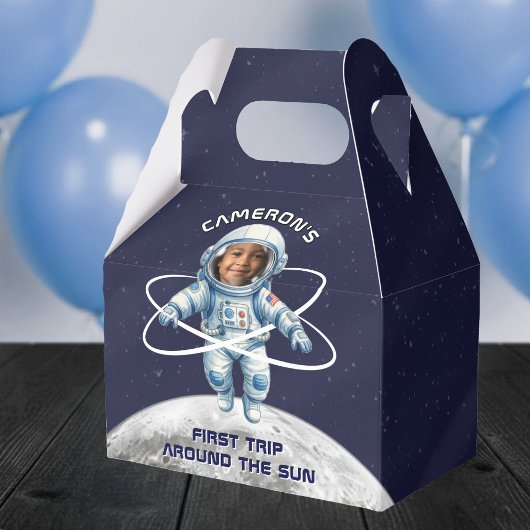 Astronaut Birthday Party 1st Trip Around the Sun Geschenkschachtel