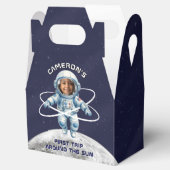 Astronaut Birthday Party 1st Trip Around the Sun Geschenkschachtel (Geöffnet)