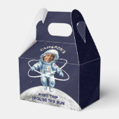 Astronaut Birthday Party 1st Trip Around the Sun Geschenkschachtel (Vorderseite)