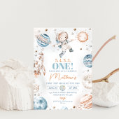 Astronaut Blue First Trip rund um die Sonne Geburt Einladung