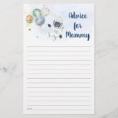 Astronaut Blue Gold Space Babyduschberatung (Vorderseite)