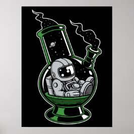 Astronaut Bong Poster