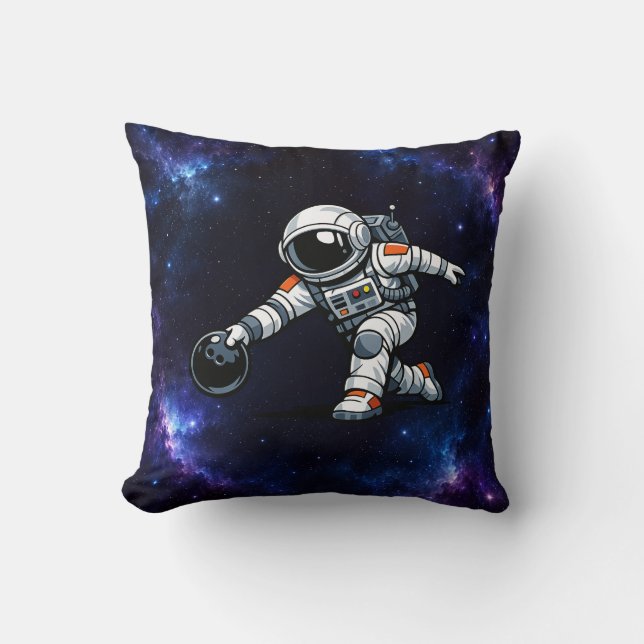 Astronaut Bowling Kissen (Vorderseite)