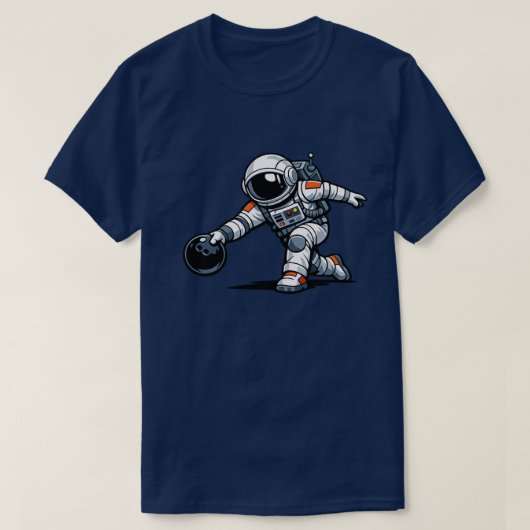 Astronaut Bowling T-Shirt (Design vorne)