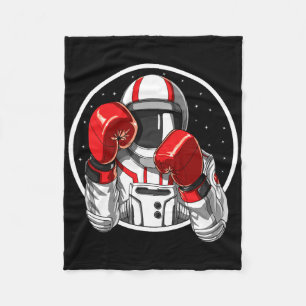 Astronaut Boxen Muay Thai Boxer Kickboxen Martia Fleecedecke