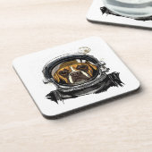 Astronaut Boxer Dog Weltraumforschung Astronomie Getränkeuntersetzer (Linke Seite)