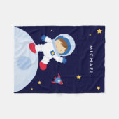 Astronaut Boy Fleecedecke (Vorderseite (Horizontal))