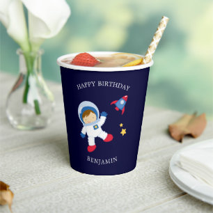 Astronaut Boy Kindergeburtstag Paper Cup Pappbecher