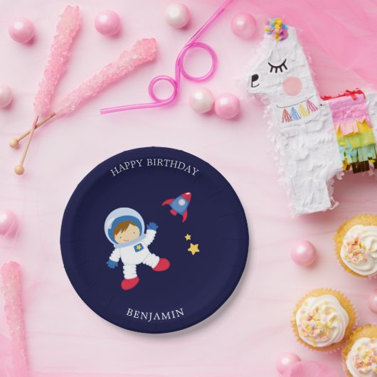 Astronaut Boy Kindergeburtstag Pappteller (Party)
