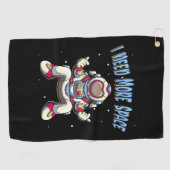 Astronaut braucht mehr Platz Golfhandtuch (Horizontal)
