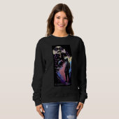 Astronaut Breaking Up With Crying Moon Trippy Grap Sweatshirt (Vorne ganz)