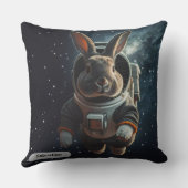 Astronaut Bunny Space Surreal Animal Custom Kissen (Rückseite)