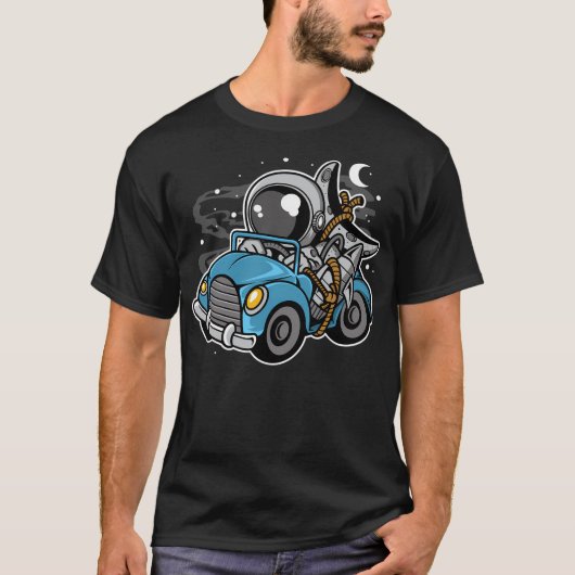 Astronaut Car Journey - Funny Outer Space Lovers T-Shirt (Vorderseite)