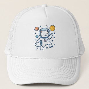 Astronaut Cat Adventure Truckerkappe
