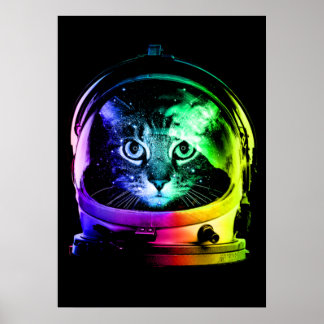 Astronaut Cat Classic Cat Lover Poster