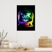 Astronaut Cat Classic Cat Lover Poster (Küche)