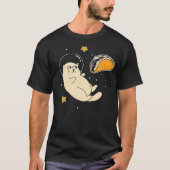 Astronaut Cat in Outer Space  Taco Moon T-Shirt (Vorderseite)