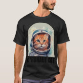 Astronaut Cat Large Logo T-Shirt (Vorderseite)