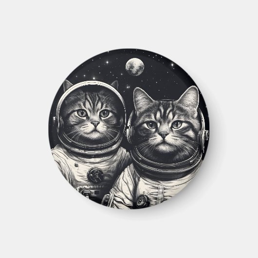 Astronaut cat Magnet (Vorne)