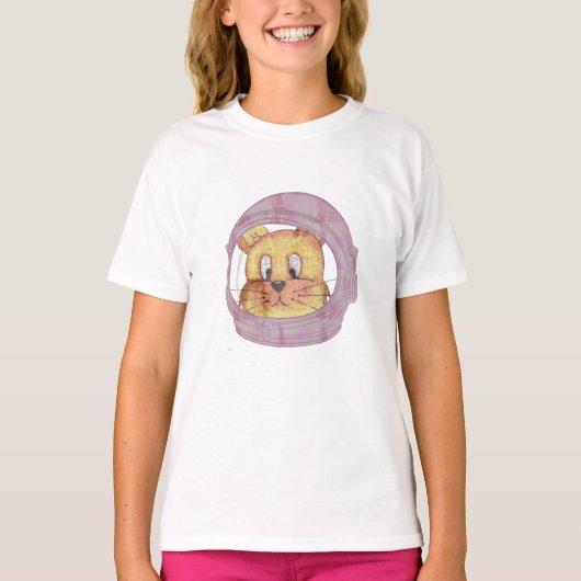 Astronaut Cat Mama T-Shirt, Kosmischer Katzen Spaß T-Shirt (Vorderseite)