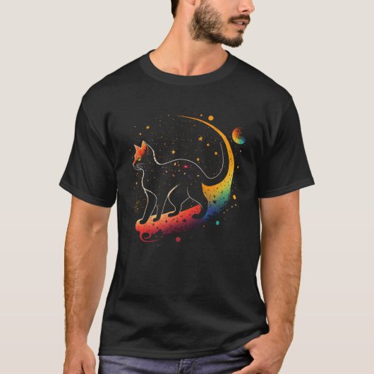 Astronaut Cat or  Galaxy Cat on Space Cat T-Shirt (Vorderseite)