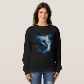 Astronaut Cat or  Space Cat on Galaxy Cat Sweatshirt (Vorne ganz)