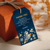 Astronaut Cat Outer Space 1st Birthday Thank You Geschenkanhänger