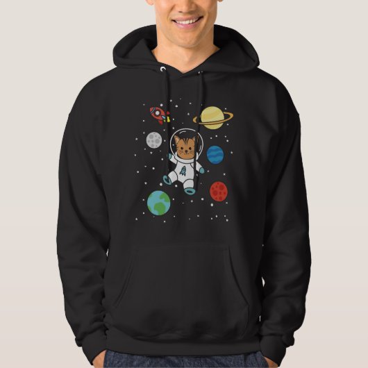 Astronaut Cat Planet Earth Mars Space Hoodie (Vorderseite)