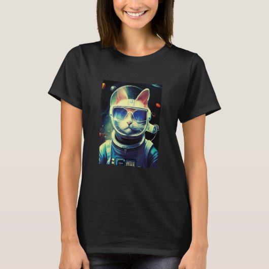 Astronaut cat space cat for men women kids T-Shirt (Vorderseite)
