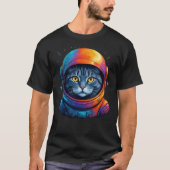 Astronaut Cat Space Funny Cat Lover T-Shirt (Vorderseite)