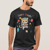 Astronaut Cat Space Treats Design T-Shirt (Vorderseite)