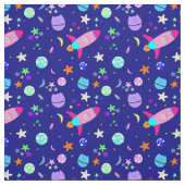 astronaut cat spaceship galaxy stoff (Muster)