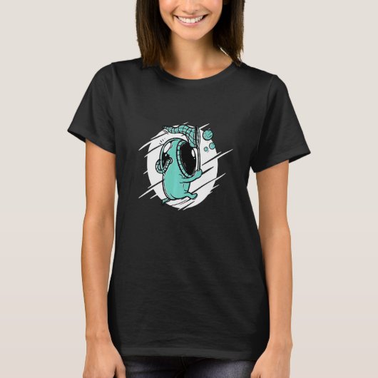 Astronaut Catching Planets T-Shirt (Vorderseite)