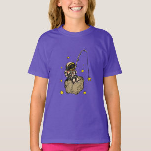 Astronaut Catching Stars Design T-Shirt