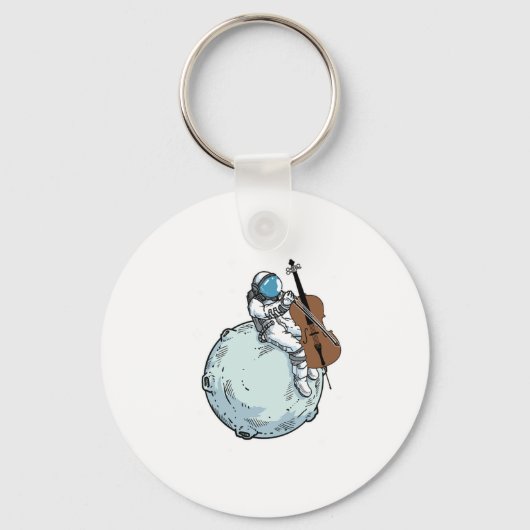 Astronaut Cello Music Cello Lover Geschenk Schlüsselanhänger (Vorderseite)