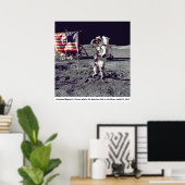 Astronaut Cernan auf dem Mondapollo 17 1972 Poster (Heimbüro)