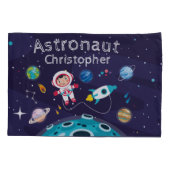 Astronaut child on the moon monogrammed name Thro Kissenbezug (Rückseite)