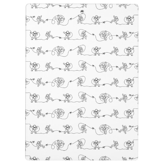 Astronaut-Clipboard Klemmbrett (Rückseite)