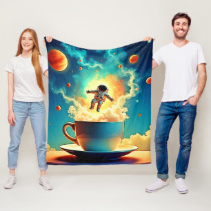 Astronaut Coffee Dream Fleecedecke