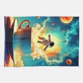 Astronaut Coffee Dream Geschirrtuch (Horizontal)