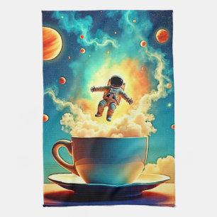 Astronaut Coffee Dream Geschirrtuch