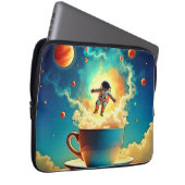 Astronaut Coffee Dream Laptopschutzhülle (Vorne Rechts)