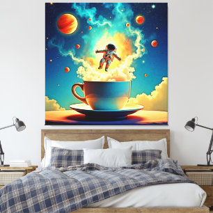 Astronaut Coffee Dream Leinwanddruck