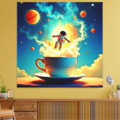Astronaut Coffee Dream Leinwanddruck (Insitu (Wohnzimmer))