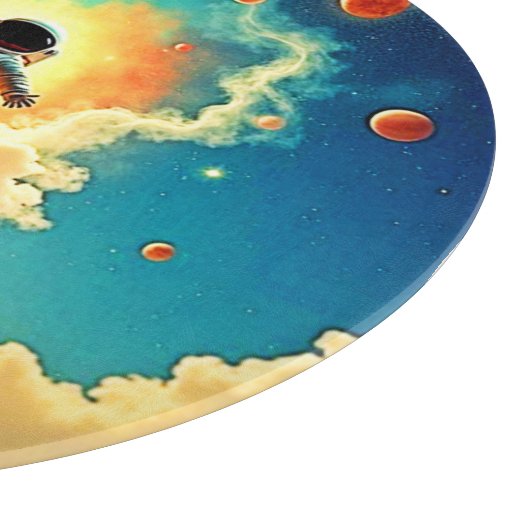 Astronaut Coffee Dream Schneidebrett (Ecke)