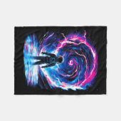 Astronaut Cosmic Outer Space Galaxy Science  Fleecedecke (Vorderseite (Horizontal))
