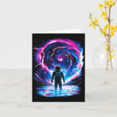 Astronaut Cosmic Outer Space Galaxy Science  Karte (Gelbe Blume)