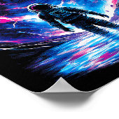 Astronaut Cosmic Outer Space Galaxy Science  Poster (Ecke)