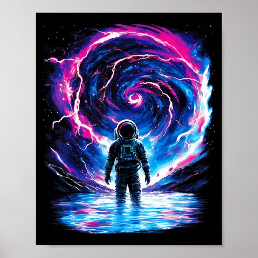 Astronaut Cosmic Outer Space Galaxy Science  Poster (Vorne)