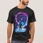 Astronaut Cosmic Outer Space Galaxy Science T-Shirt (Vorderseite)